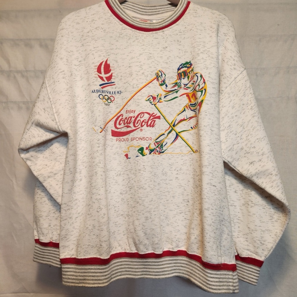 Coca Cola 1992 Olympic White Swingster Sweater